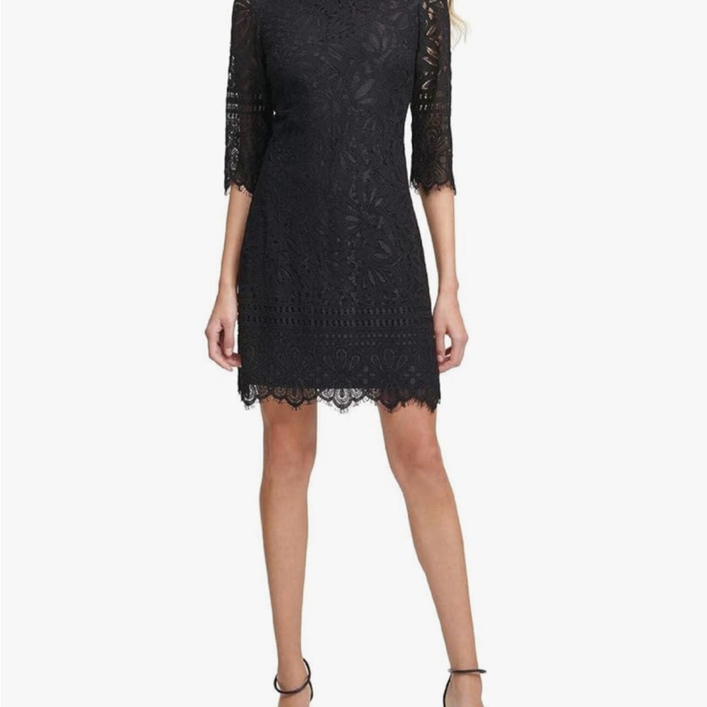 Elegant Navy (this one is black)  Lace Dress